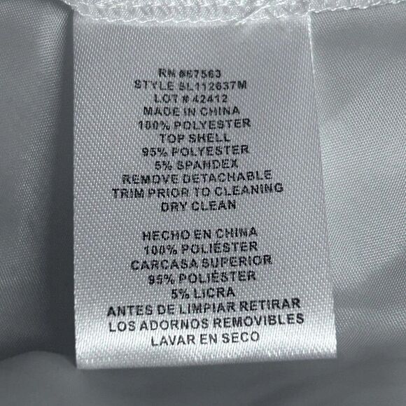 SLNY Mesh & Knit Black White Cocktail Party Guest Retro Knee Length Twofer Dress - Picture 12 of 12